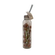 CONFITERIA BOTELLA DE VIDRIO CON LOGOTIPO 500 ML BOMBON CAFÉ MEDIA LIBRA